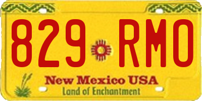 NM license plate 829RMO