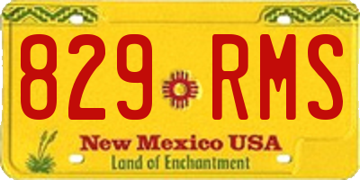 NM license plate 829RMS
