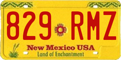 NM license plate 829RMZ