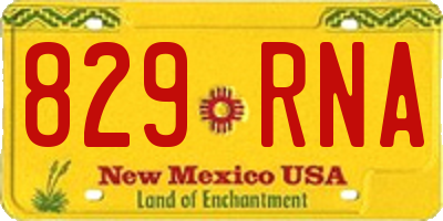 NM license plate 829RNA