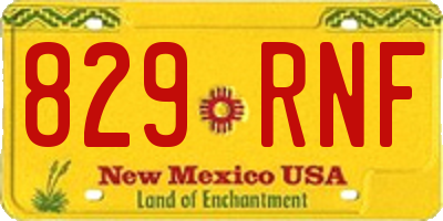 NM license plate 829RNF