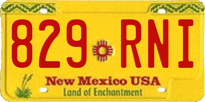 NM license plate 829RNI