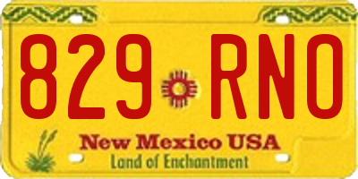 NM license plate 829RNO