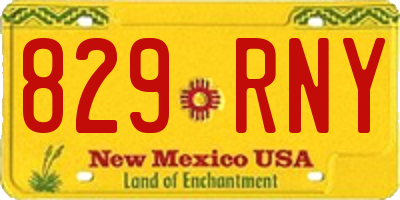 NM license plate 829RNY