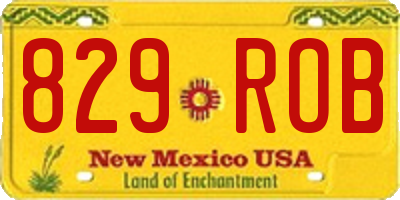 NM license plate 829ROB