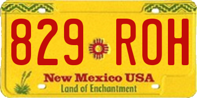 NM license plate 829ROH