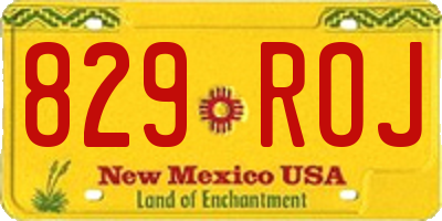 NM license plate 829ROJ