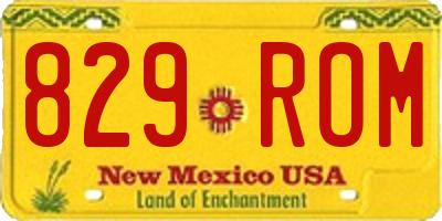 NM license plate 829ROM