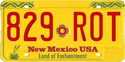 NM license plate 829ROT