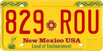 NM license plate 829ROU
