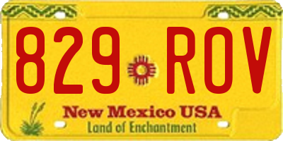 NM license plate 829ROV