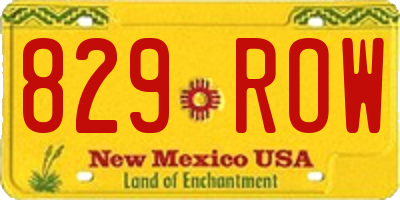 NM license plate 829ROW