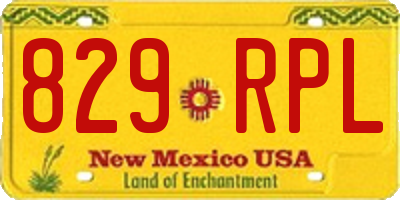 NM license plate 829RPL