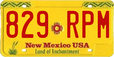 NM license plate 829RPM