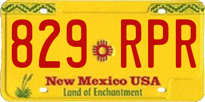 NM license plate 829RPR