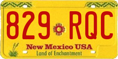 NM license plate 829RQC