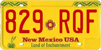 NM license plate 829RQF