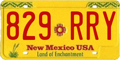 NM license plate 829RRY