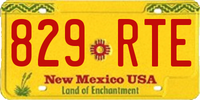 NM license plate 829RTE