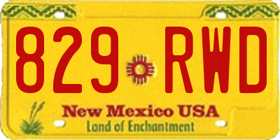 NM license plate 829RWD