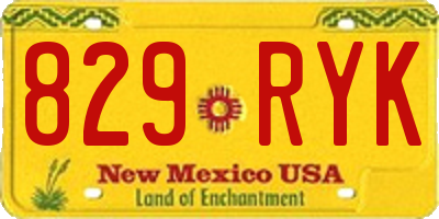 NM license plate 829RYK