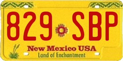 NM license plate 829SBP
