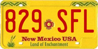 NM license plate 829SFL
