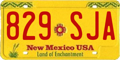 NM license plate 829SJA