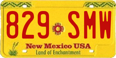 NM license plate 829SMW