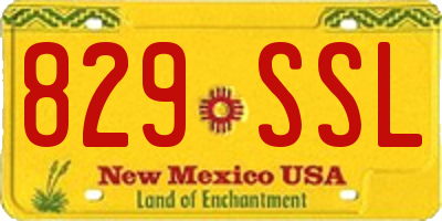 NM license plate 829SSL