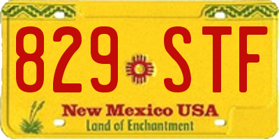 NM license plate 829STF
