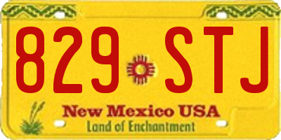 NM license plate 829STJ