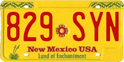 NM license plate 829SYN