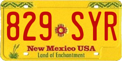 NM license plate 829SYR