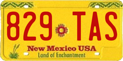 NM license plate 829TAS