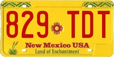 NM license plate 829TDT