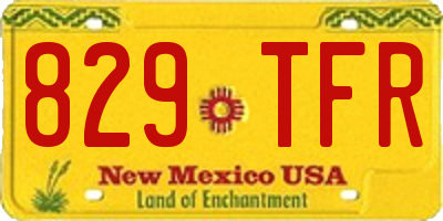 NM license plate 829TFR