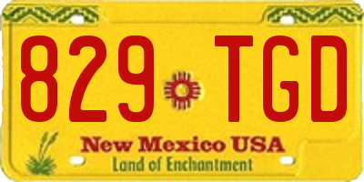 NM license plate 829TGD