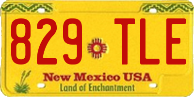 NM license plate 829TLE