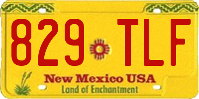 NM license plate 829TLF