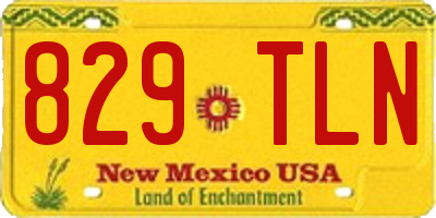 NM license plate 829TLN