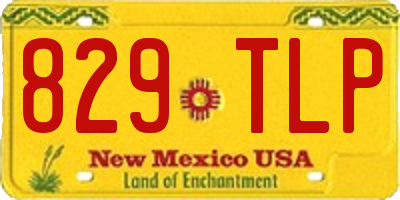 NM license plate 829TLP