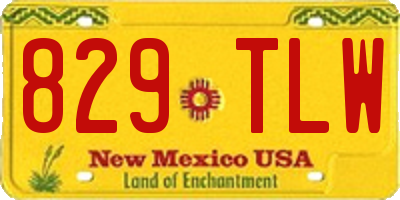 NM license plate 829TLW