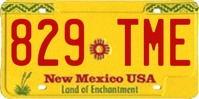 NM license plate 829TME