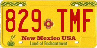 NM license plate 829TMF