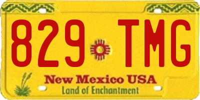 NM license plate 829TMG