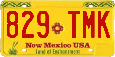 NM license plate 829TMK
