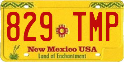 NM license plate 829TMP