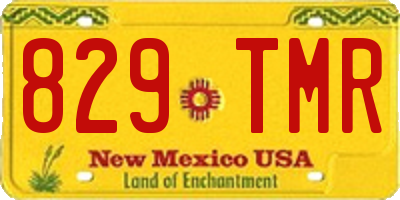 NM license plate 829TMR