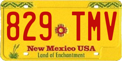 NM license plate 829TMV